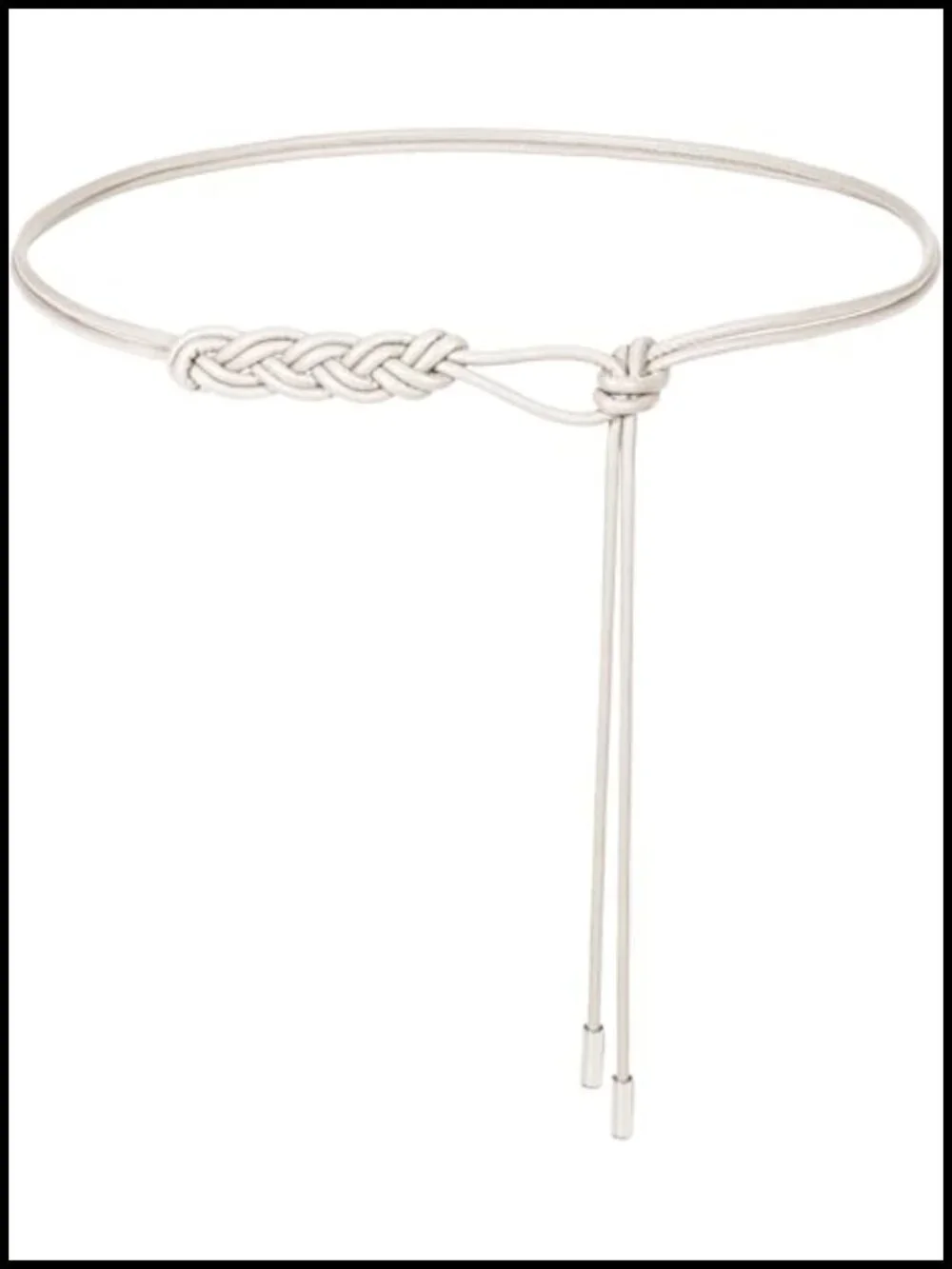 Women's Knotted Waist Belt PU Leather Skinny Belt for Dresses Pants